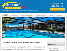 Tablet Screenshot of bradonscreenenclosures.com